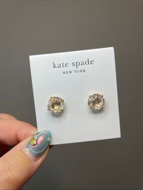 Kate Spade Clear Crystal Stud Earrings - NWT $58 MSRP